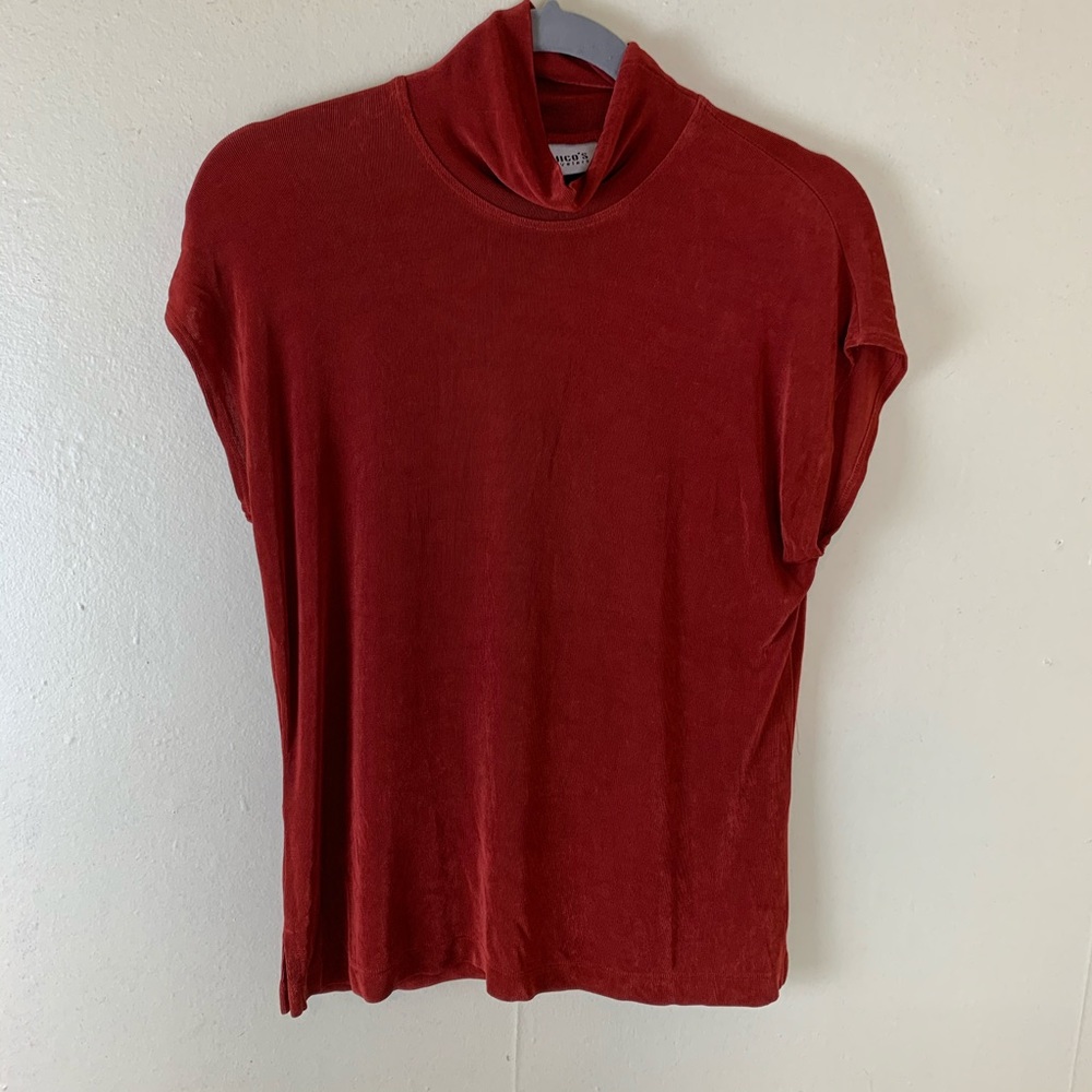 Chico’s Travelers Vintage rust orange blouse